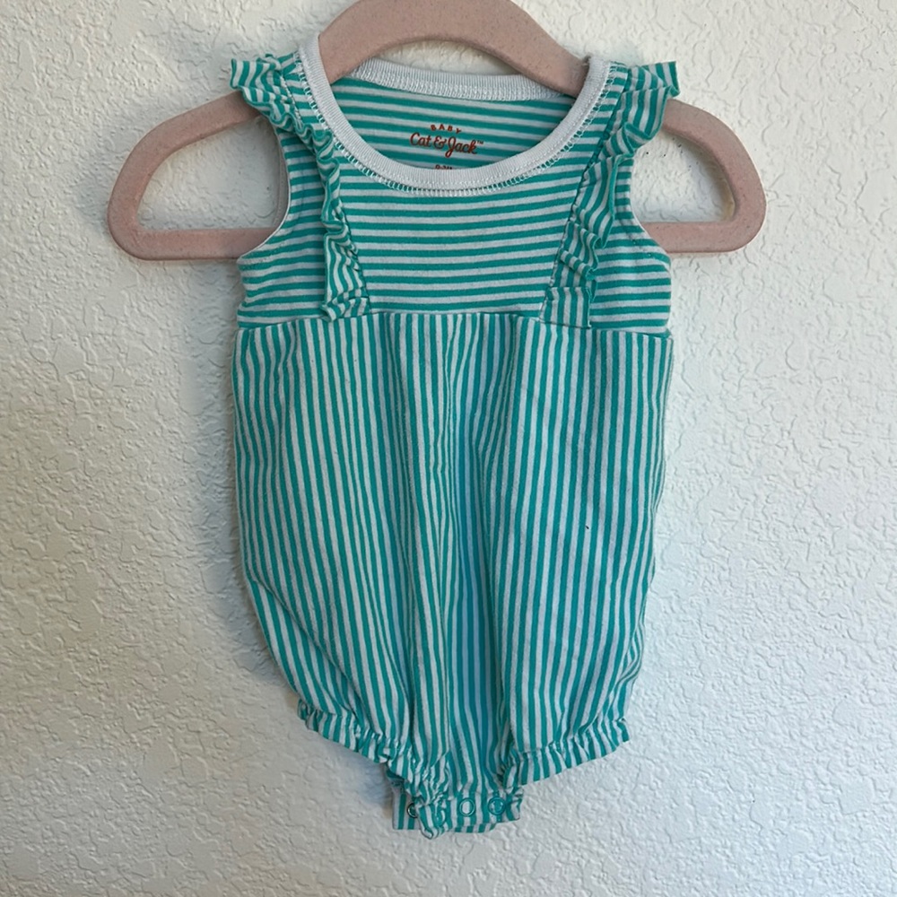 Cat & Jack Baby Girls' Striped Romper Size 0-3M